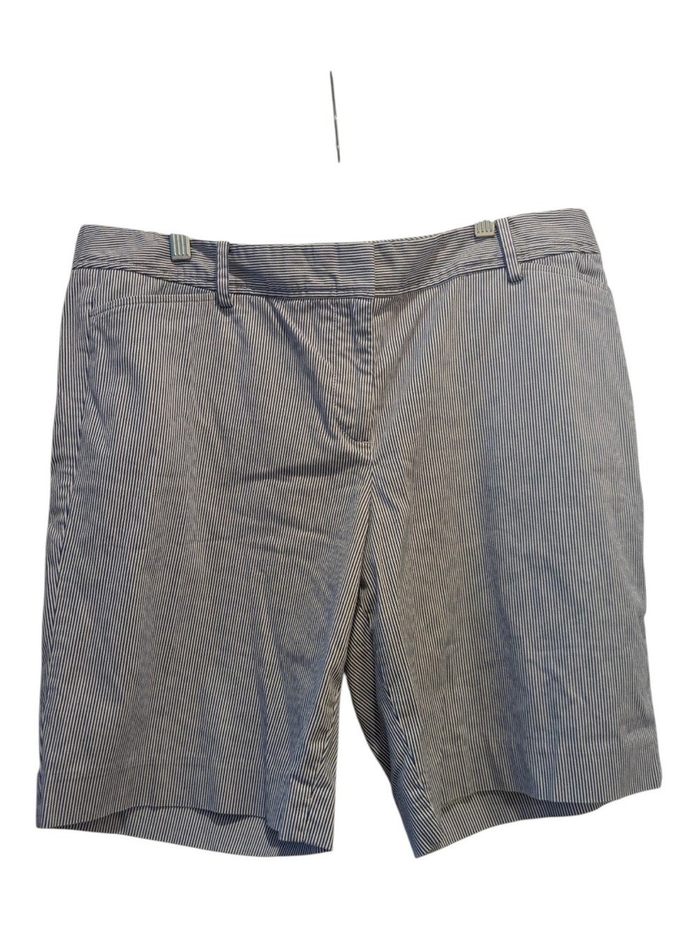 Talbots Perfect Short Blue White Stripes Petite Shorts Size 14P *EUC